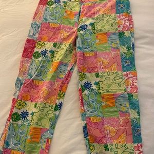 Vintage Cropped Lilly Pulitzer Multi Colored Beach Pant